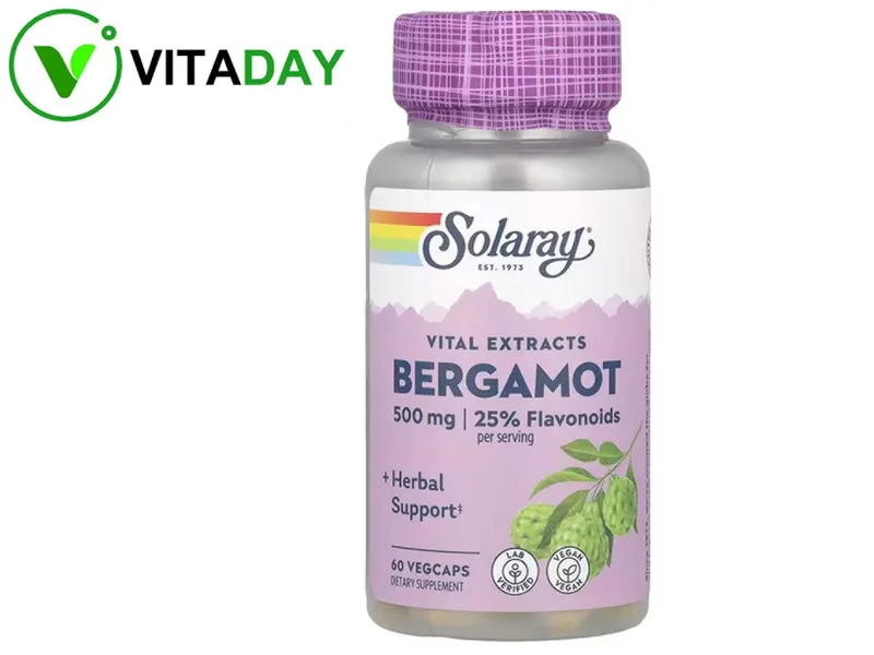 Solaray Bergamot бергамот, 60 растительных капсул 1