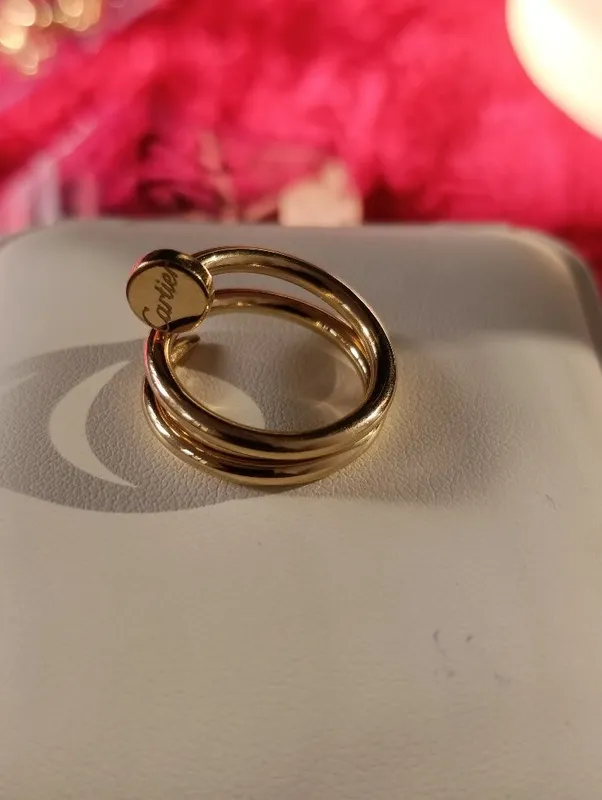 Золотое кольцо CARTIER гвоздь,Турецкая изделия, проба585 вес 3,49 гр — фото 7