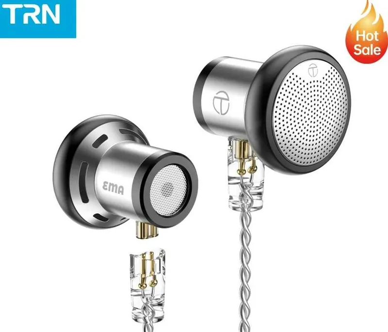 Новые запечатанные проводные наушники TRN EMA 14,2мм цвет:Silver HI-FI Новые запечатанные проводные наушники TRN EMA 14,2мм цвет:Silver HI-FI