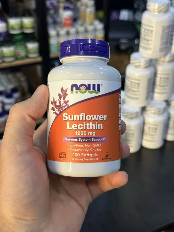 Now Sunflower Lecithin 1200 mg, 100 kapsula 1 Now Sunflower Lecithin 1200 mg, 100 kapsula 1