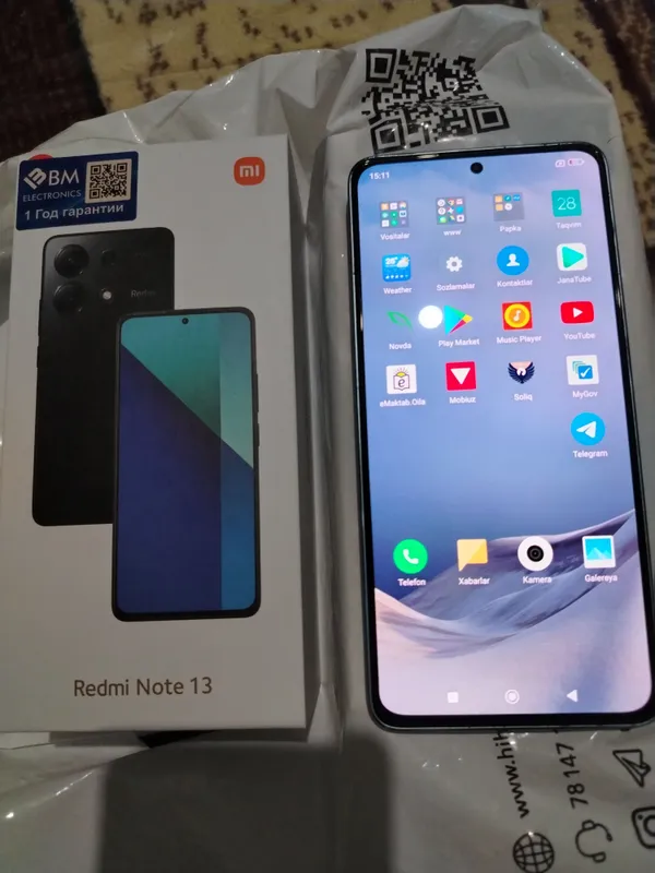 Redmi note 13 8/256Gb sotiladi, holati yaxs — фото 1
