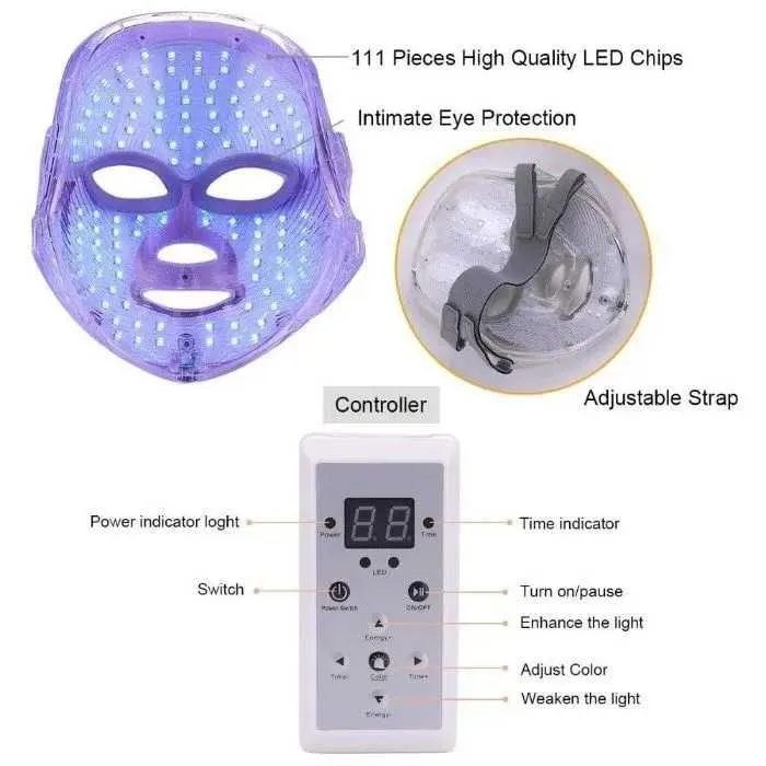 Косметологическая Световая чудо-маска Colorful LED beauty mask. — фото 1