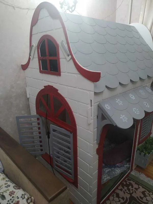 Детский домик разборный 150×90×150 — с матрасом и кашпо — фото 1
