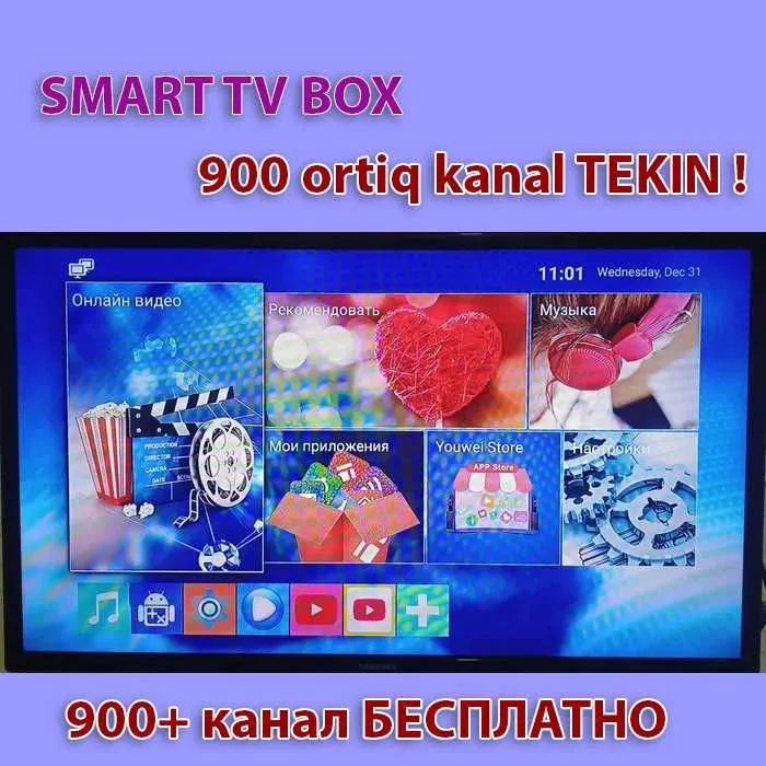 SMART Box / TV Box - ТВ Бокс/ СМАРТ Бокс, 900+ канал+кино, приставка — фото 1