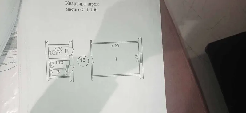 Продается 1комнатная квартира в бывшей общежитии — фото 3