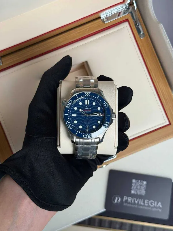 NEW Omega Seamaster Diver 300M Master Co-Axial 42 син — фото 3