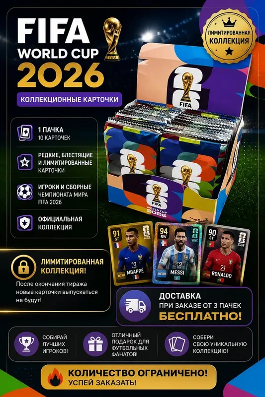 FIFA World Cup 2026 — Коллекционные карточки (Лимитированная серия) FIFA World Cup 2026 — Коллекционные карточки (Лимитированная серия)