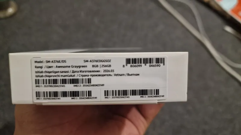 Samsung galaxy A37 5G karobka ochillmagan 2