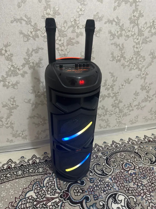 Yangi Bluetooth kolonkasi, 2 ta mikrofon 1