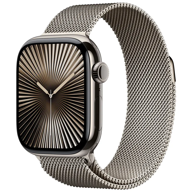 Apple Watch 10, 46 мм, натуральный титан, миланский браслет 1 Apple Watch 10, 46 мм, натуральный титан, миланский браслет 1