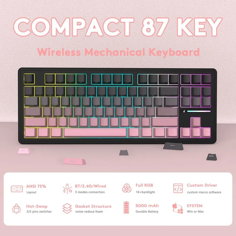 NEW Attack shark M87 Pro Wireless Mechanic