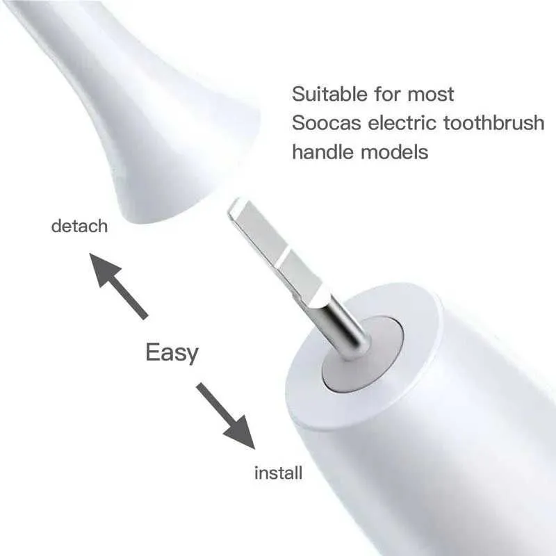 Xiaomi Soocas V1/X1/X3/X3U/X5 tish cho‘tkasi uchun almashtiriladigan kallaklar 6 Xiaomi Soocas V1/X1/X3/X3U/X5 tish cho‘tkasi uchun almashtiriladigan kallaklar 6