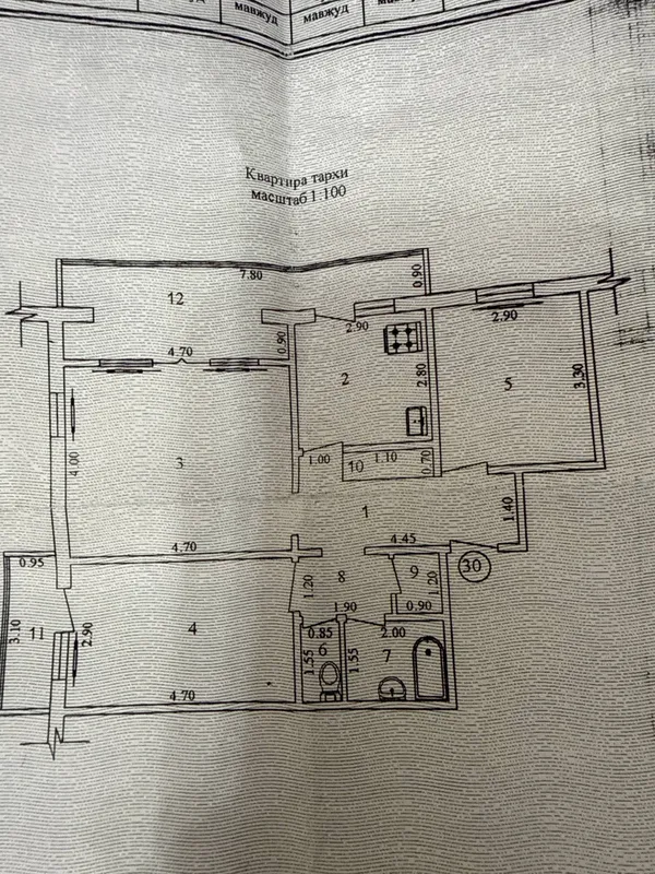 Продаётся 3-комнатная квартира 3/8/9, 80 м², Мирзо-Улугбекский район 10