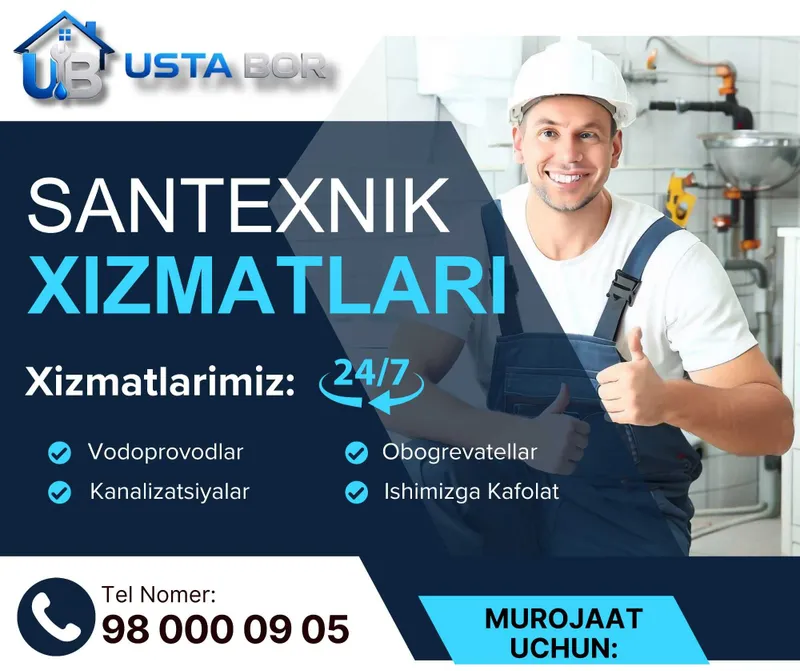 santexnika xizmati | sifatli va hamyonbop