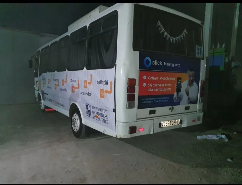 Avtobuslarda reklama/Автобусда реклама/Реклама на Автобусах. — фото 3