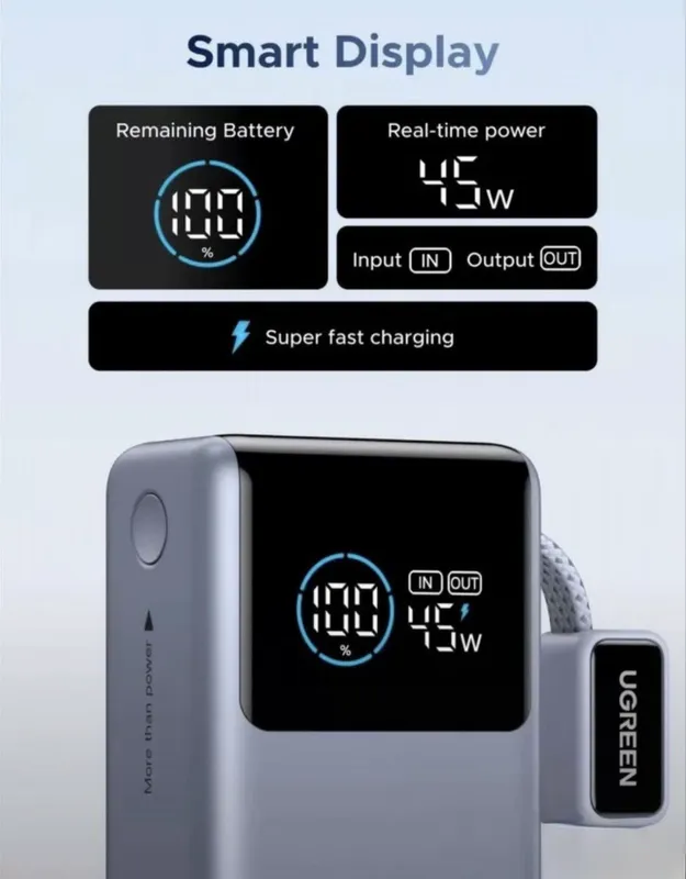 UGREEN 55W - мощный мини Power Bank 10000 mAh 4 UGREEN 55W - мощный мини Power Bank 10000 mAh 4