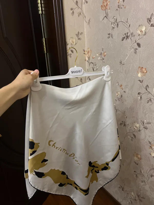 Платок двусторонний черно-белый