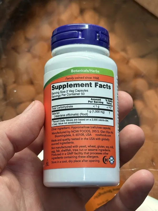 Now Valerian Root 500 mg, 100 kapsula 2 Now Valerian Root 500 mg, 100 kapsula 2