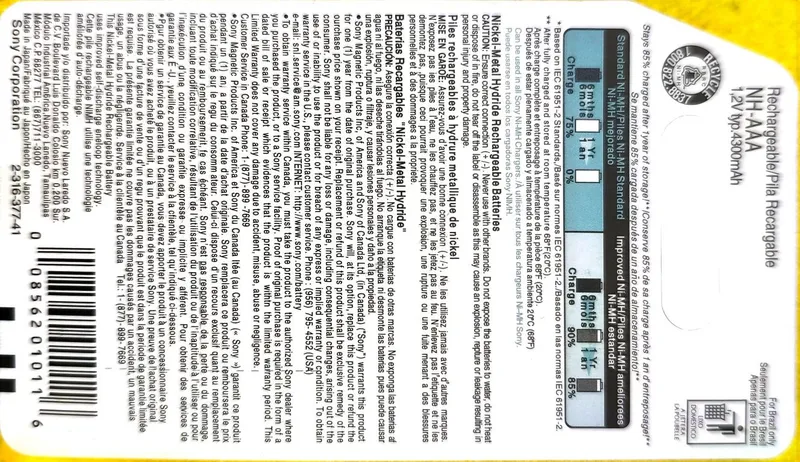 SONY- AAA CicleEnergy, 4300mAh аккумуляторные батарейки типа-ААА — фото 4
