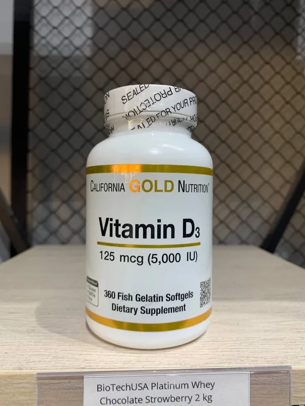 California Gold Nutrition Vitamin D3 5,000 IU 360 Fish Softgels
