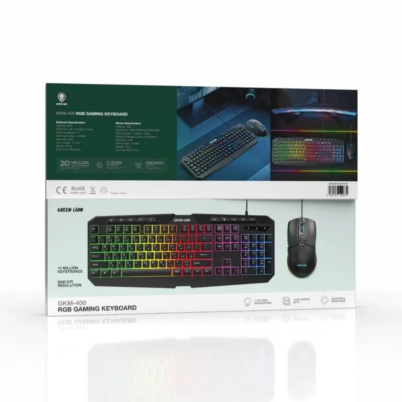 Klavitura Green Lion GKM-400 RGB Gaming Combo — фото 4
