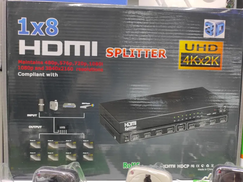 Hdmi spliter 1 × 2 / 4 k , 3 D ( качественный ) — фото 2