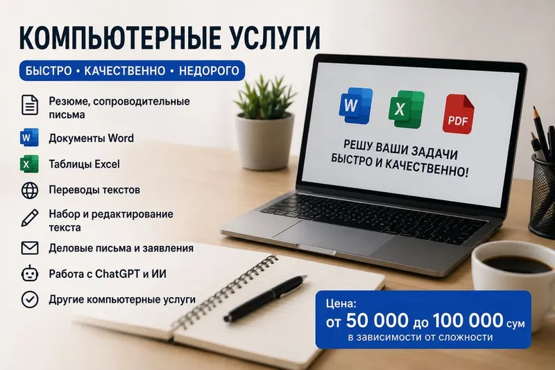 Компьютерные услуги | Резюме, документы, переводы, Word, Excel Компьютерные услуги | Резюме, документы, переводы, Word, Excel