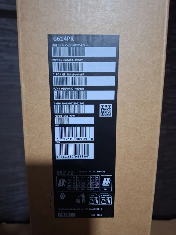 Super Taklif ! ROG STRIX G614 pro+yangi MAG 325 AI 4