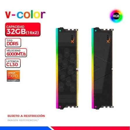 Оперативная память V-color Manta RGB DDR5 32 ГБ (2x16 ГБ) 6000 CL30
