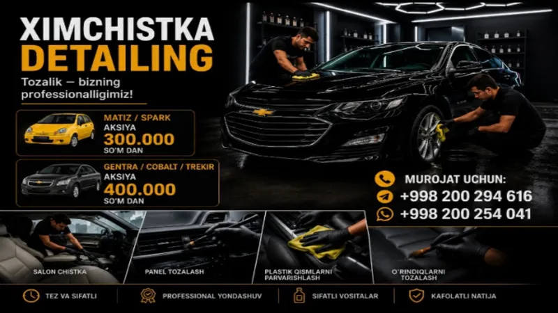 Ximchistka xizmati avtomobil
