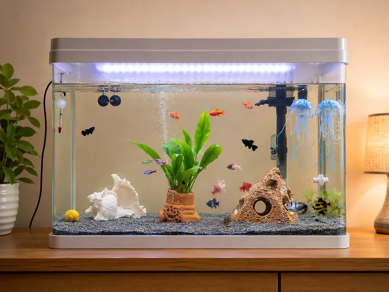 Uskunali 55 litrli akvarium 2