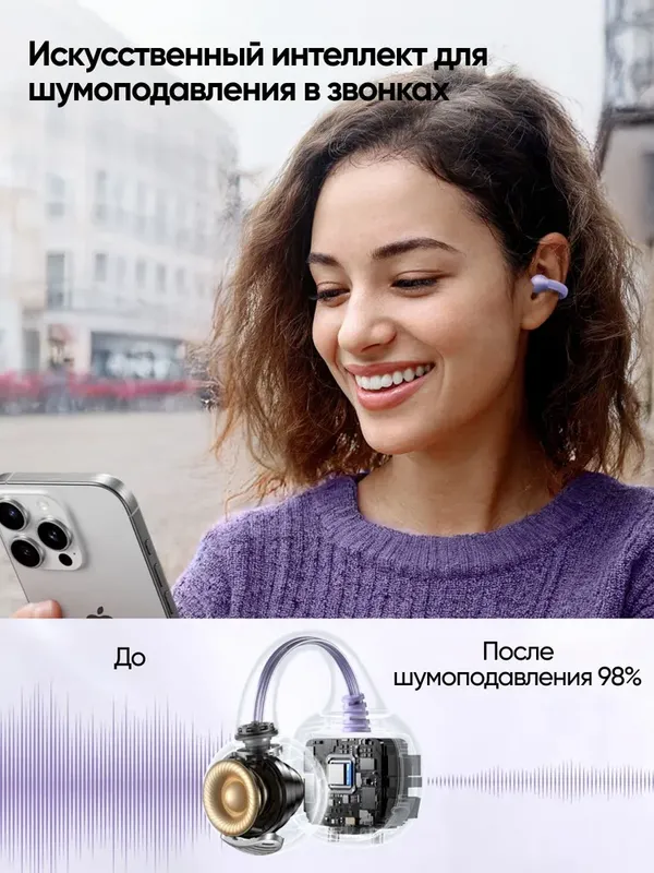 UGREEN HiTune S3 TWS наушники Purple — фото 2