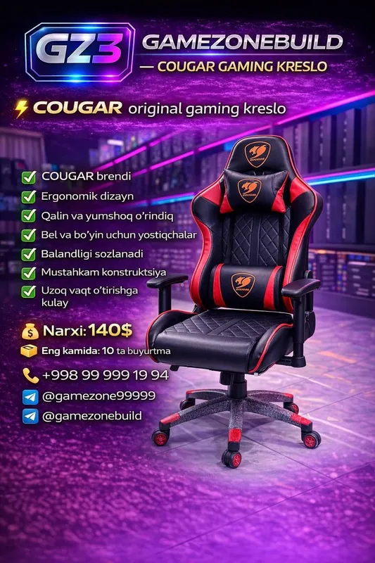 Cougar gaming kreslo | Kompyuterxona kreslo | Kreslo — фото 1
