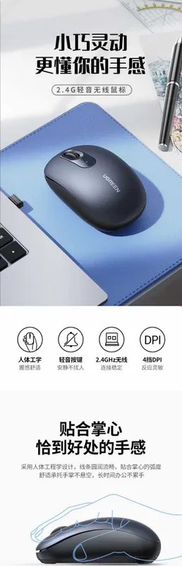 Ugreen MU105 Wireless Mouse 2.4G Беспроводная мышь 2400DPI — фото 1