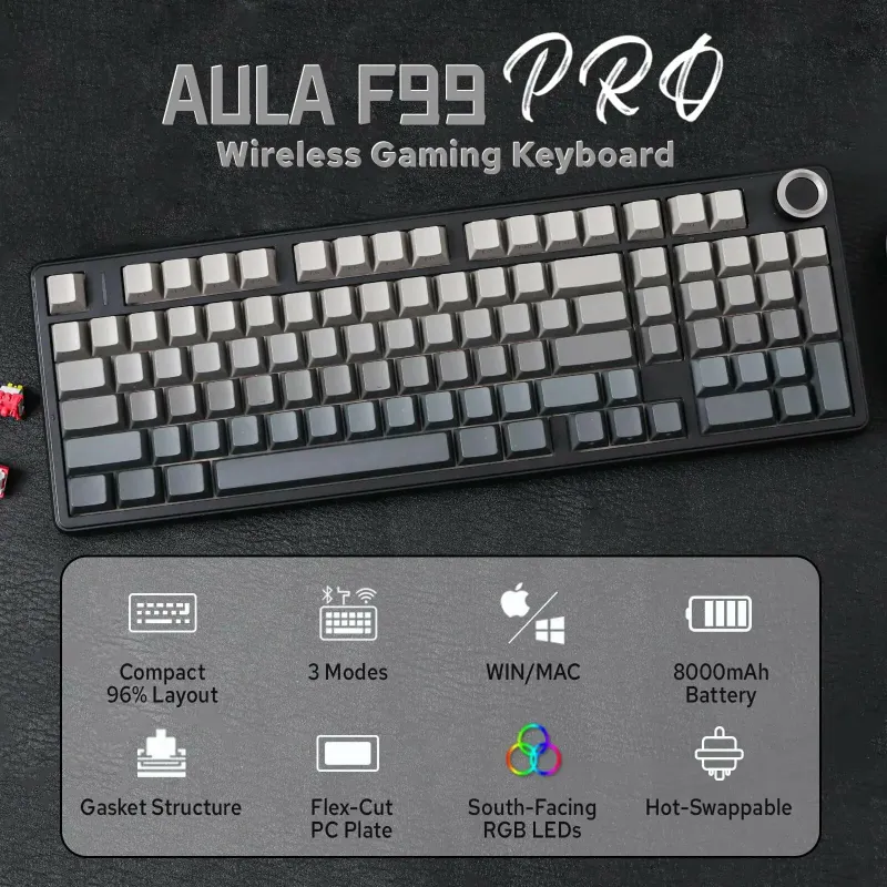 Клавиатура беспроводная AULA F99 pro 1 Клавиатура беспроводная AULA F99 pro 1