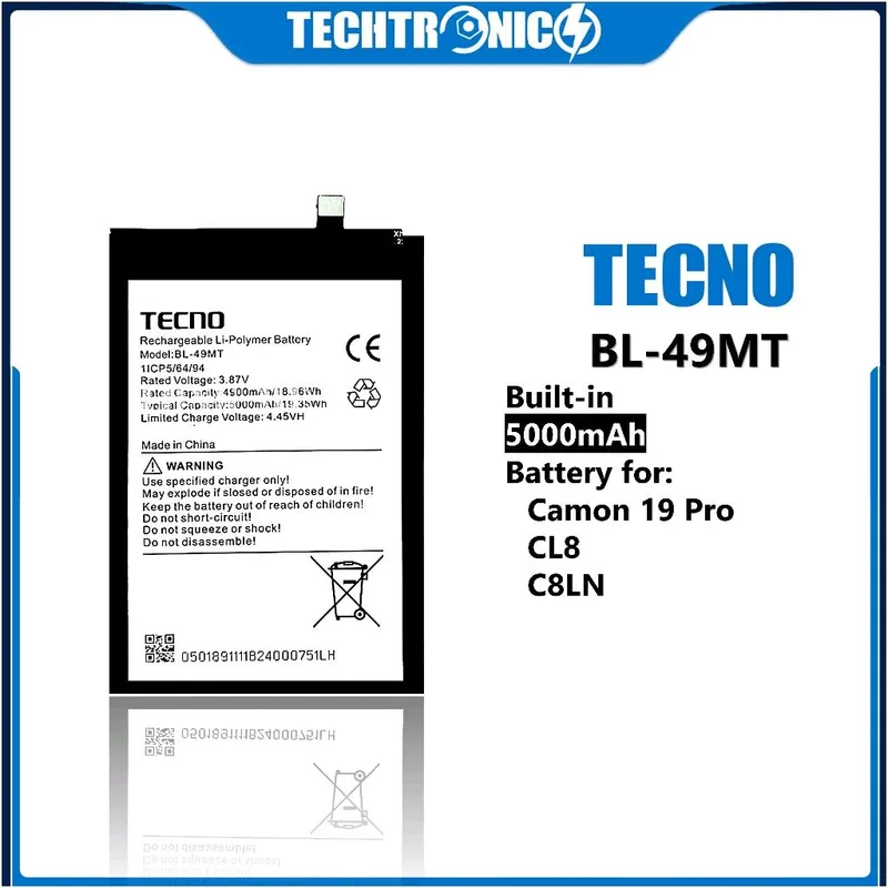 Tecno comon 19 PRO BATTAREY 2 Tecno comon 19 PRO BATTAREY 2