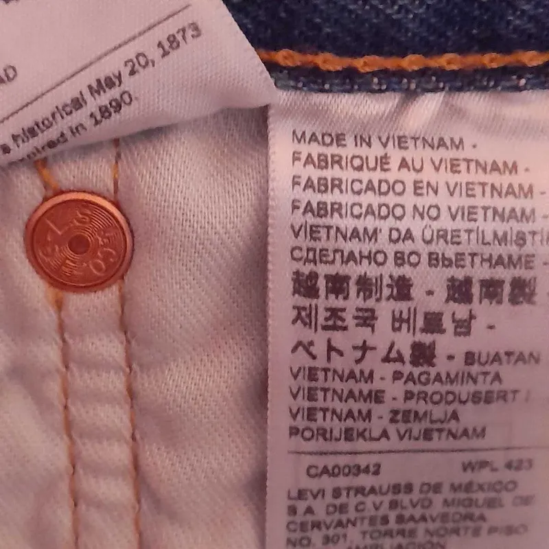 Джинсы Levis 501 / W36 L36 / Made in Vietman — фото 5