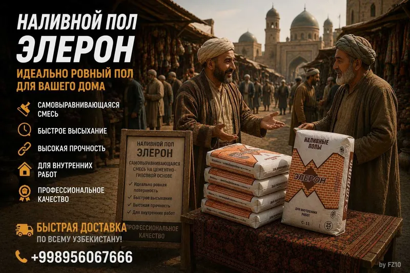Элерон наливной пол (Eleron) это самовыравнивающаяся сухая смесь