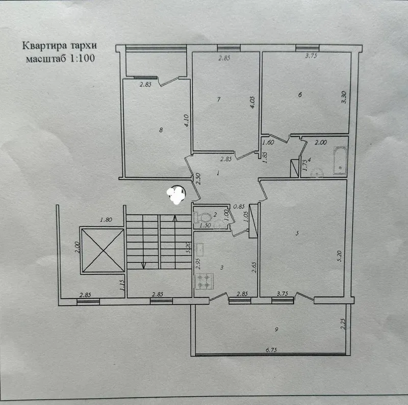 4 xonali kvartira, 100 m2, Mirobod 2