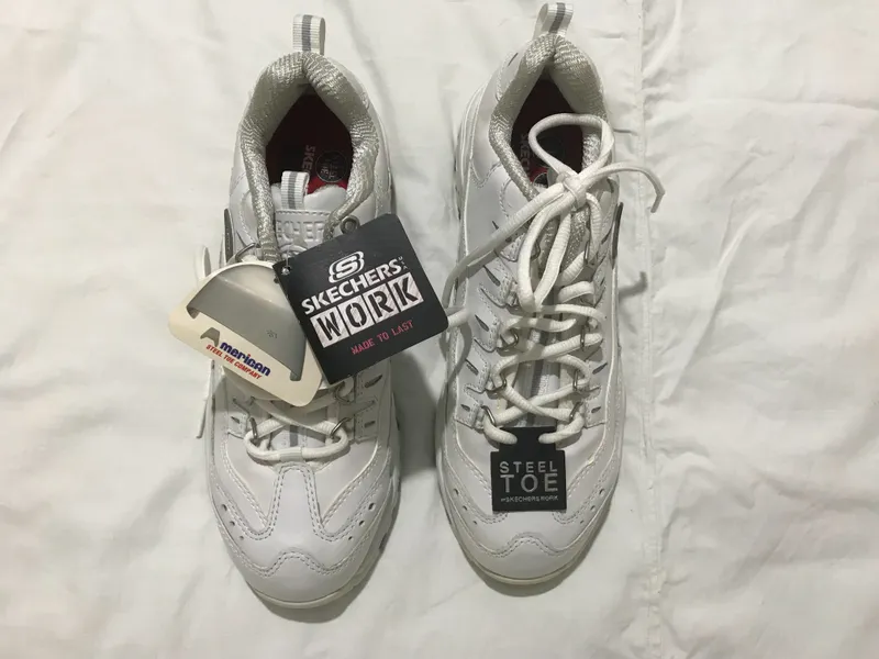 Белые кроссовки унисекс с укрепленным носком Skechers 8 — фото 5