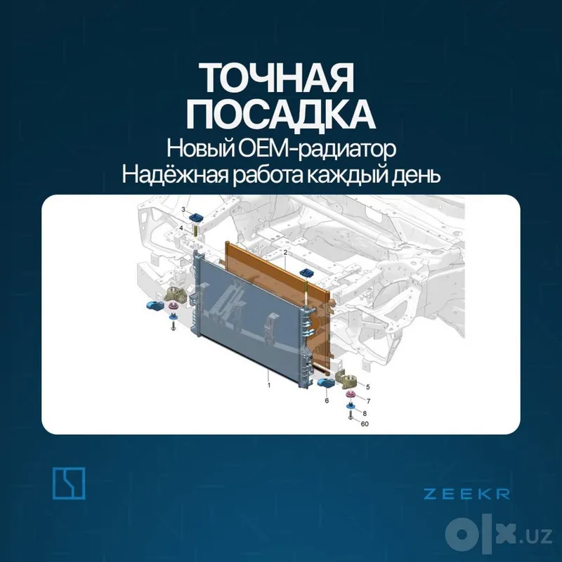 Радиатор в сборе для Zeekr 001 / запчасть для Zeekr 001 3 Радиатор в сборе для Zeekr 001 / запчасть для Zeekr 001 3