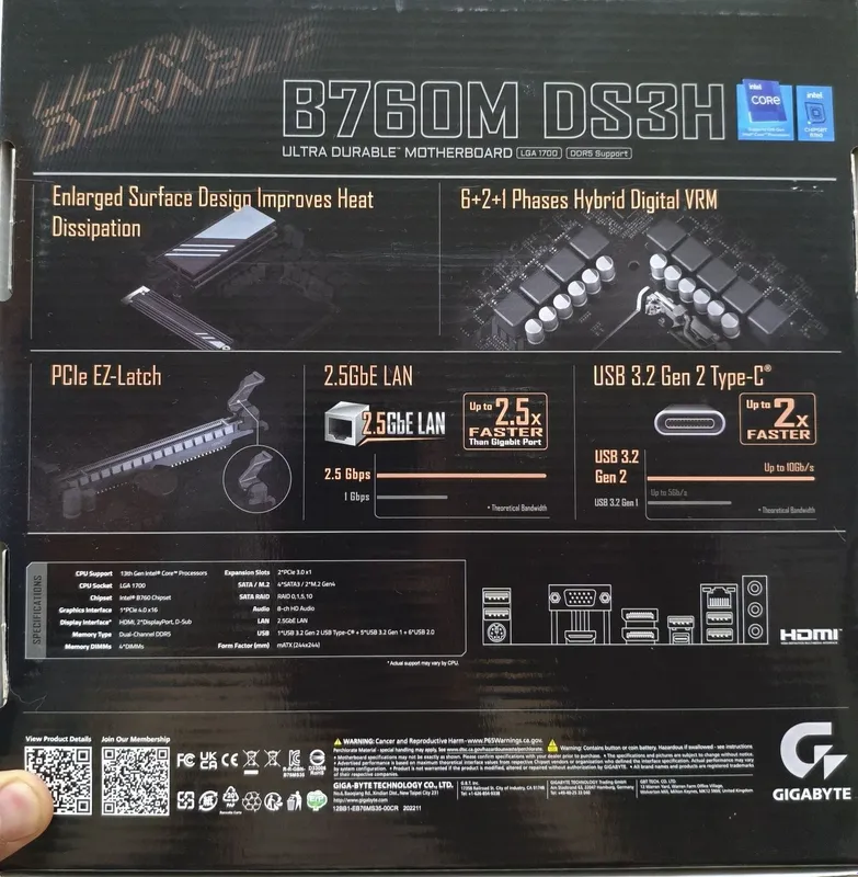 Продам игровую плату Gigabyte B760 DDR5 — фото 3