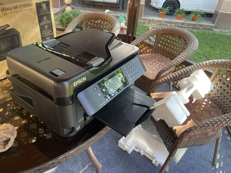 Продам малоиспользенный цветной принтер!! Epson WF7710DWF A3+ формате — фото 2