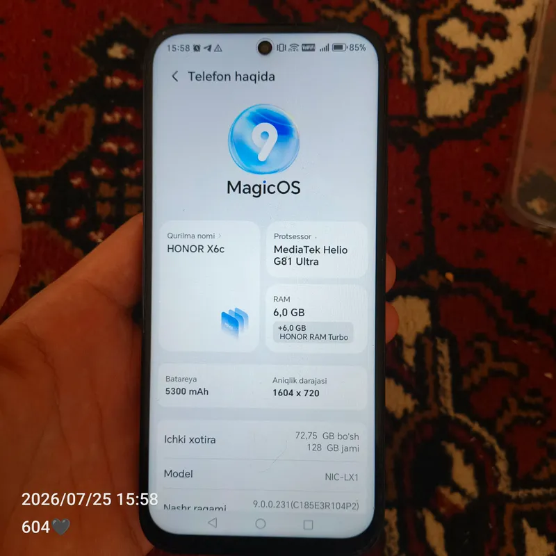 Honor x6c 4 Honor x6c 4