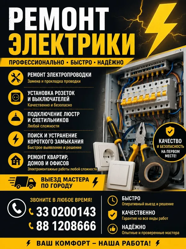 Ремонт электрик.