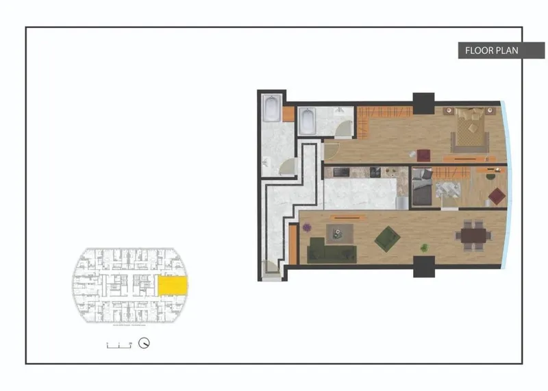 Piramit Tower ЖКda panoramali manzarali 3 xonali kvartira sotiladi 5