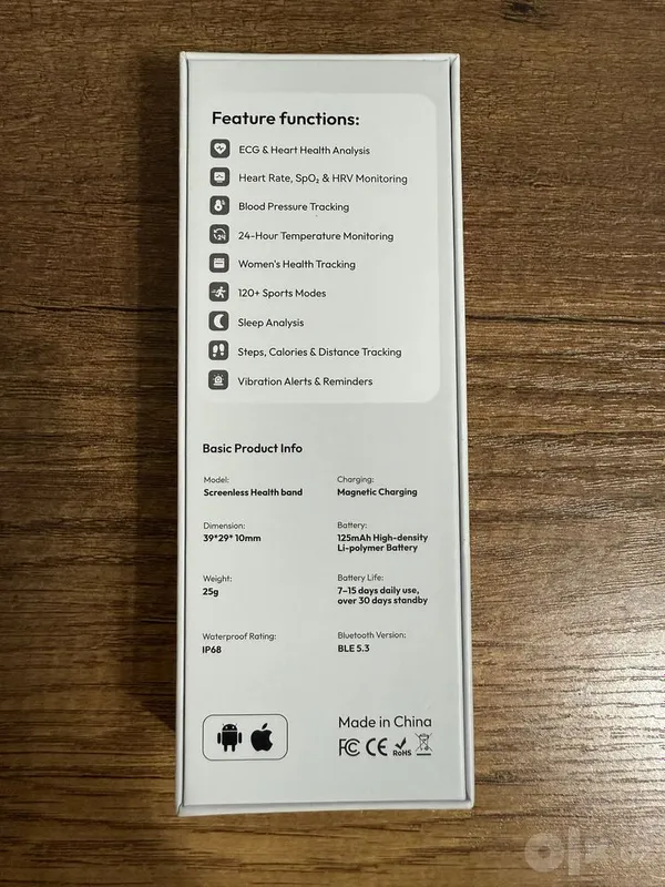Smart Health Fitness Band | ECG, SpO2, yurak urishi | IP68 | 7–15 kun 7 Smart Health Fitness Band | ECG, SpO2, yurak urishi | IP68 | 7–15 kun 7