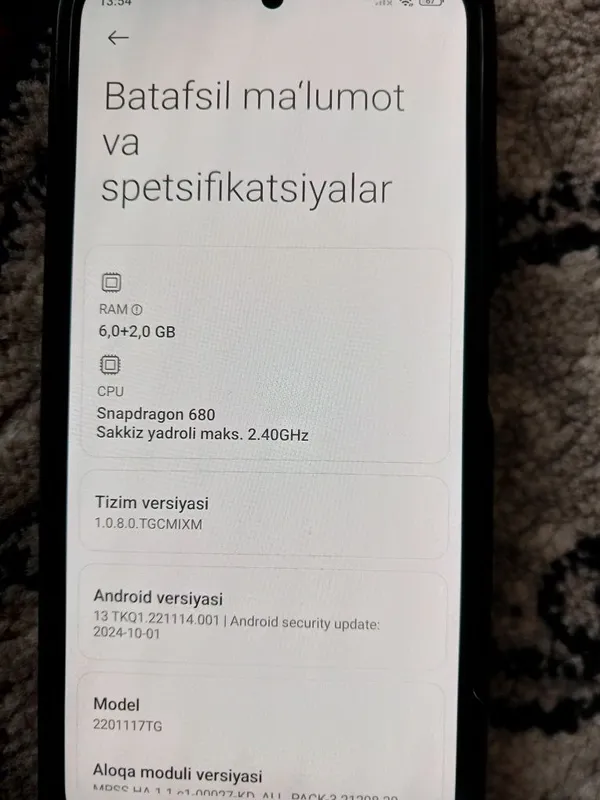 Redmi nout 11 6+2-128