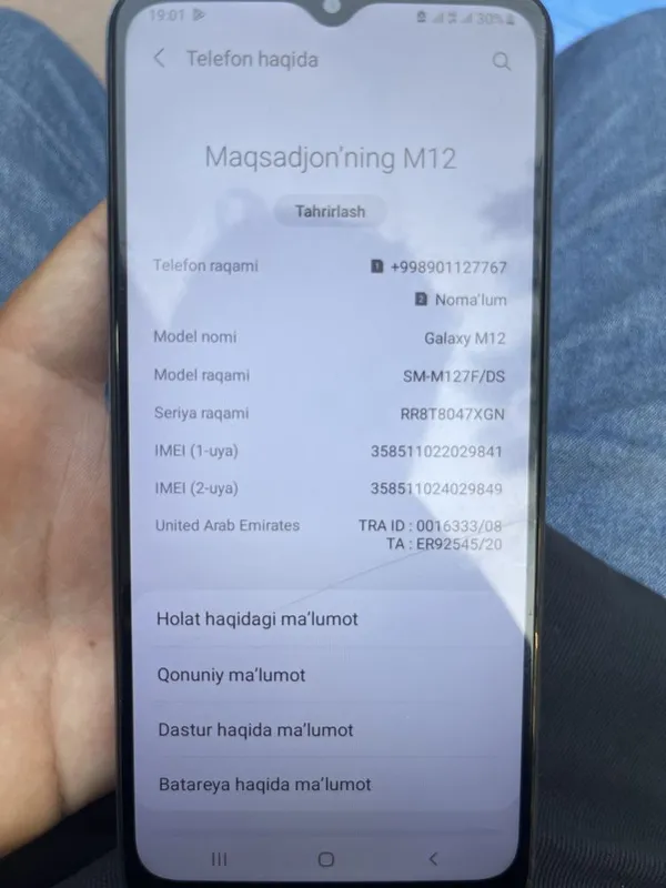 Samsung M12 sotiladi 3