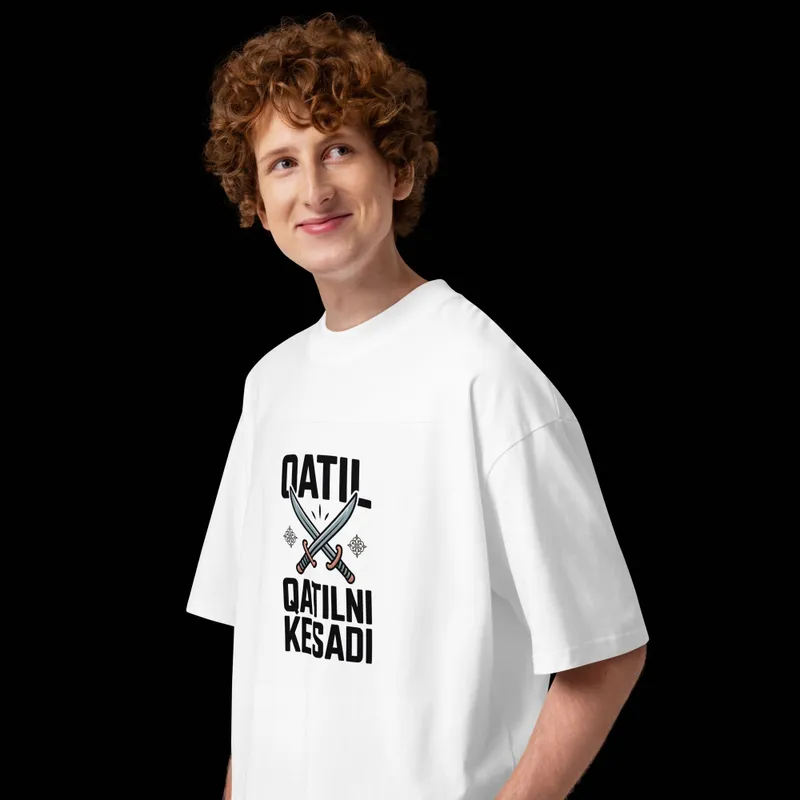 QATL QATLNI KESADI — Premium Oversized Futbolka — фото 2